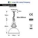 Industrial Black Ceiling Pendant Light M0146 with 9W WW LED