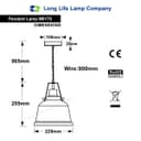 Industrial Vintage Brass Ceiling Pendant Light M0179