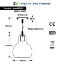 Modern Mini Globe Clear Glass Pendant Light M0185