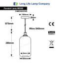 Modern Glass Smokey Grey Pendant Light M0208