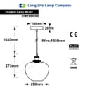 Modern Vintage Glass Globe Pendant Light M0207