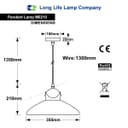 Retro Vintage Industrial Grey Metal Ceiling Pendant Light M0210