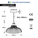 Retro Vintage Blue Glass Ceiling Pendant Light M0216