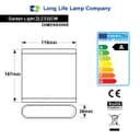 Modern LED Outdoor Wall Light Stainless Steel Cool White ZLC332CW
