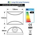 Modern LED Outdoor Wall Light Stainless Steel Warm White ZLC326WW