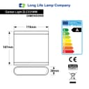 Modern LED Outdoor Wall Light Stainless Steel Warm White ZLC331WW