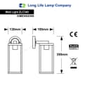 Outdoor Dark Grey Wall Light ZLC340 with 4W LED WW