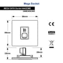 1 Gang Ethernet Port Data Socket CAT 5 Wall Plate Black Nickel Polished N442GME