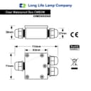 Waterproof IP68 Electrical 3 Way Junction Box CWB3W