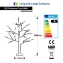 LED Indoor Christmas Brown Tree Miniature 60cm Mains And Battery Operated TREE01