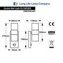 2 X Black PIR Double Outdoor Wall Light with Movement Sensor ZLC038DSEN