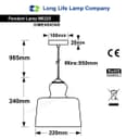 Modern Vintage Gold Glass Pendant Light Lamp M0225