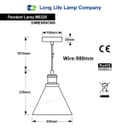 Modern Vintage Glass Scone Smoked Grey Ceiling Pendant Lamp M0226