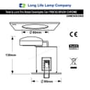 Brush Chrome Fixed Fire Rated Downlight