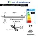 15w LED T5 Under Cabinet Link Light 6000k Cool White 220-240v AC Pack of 3 x 395mm with Plug UC393