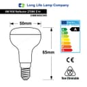 R50 Reflector 9w Energy saver SES E14 Warm White CFL 2700k Special Offer 2 Pack 