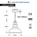 Modern Vintage Blue Glass Dome Ceiling Pendant Lamp M0235