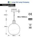 Modern Vintage Blue Glass Globe Ceiling Pendant Lamp M0236