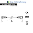 3M Extension Wire for Festoon Party Light Heavy Duty Outdoor Connecting Cable