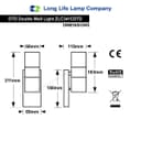 Outdoor Double Wall Light Dusk Till Dawn Sensor Copper IP65 ZLC341CDTD