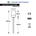Outdoor Garden Black Stainless Steel 12v MR16 Low Voltage Spike Light ZLC328B
