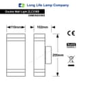 Modern Outdoor Double Wall Light ZLC336B