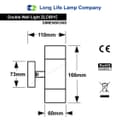 Modern Double Outdoor Wall Light Stainless Steel Copper IP65 ZLC081C