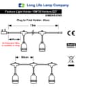 15 Metre Outdoor String Light Bulb Holders 30 Lamp Weatherproof Festoon Light 