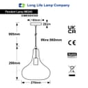 Modern Tear Drop Dome Ceiling Glass Pendant Lamp M0240