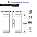 Modern Exterior Outdoor Up Down Wall Light ZLC343B