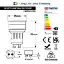 3W Mini GU10 LED High Power Cool White 6000K