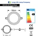 12w Round Recessed LED Ceiling Panel Light Dual Colour Cool White Red Ring