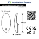 Magnetic LED Night Light Automatic Photocell Motion Sensor Natural White 4000K On Off Overide
