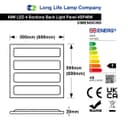 48w LED Panel 600 x 600 Ceiling Light 6500k Recessed 4 Sections Back Light