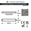 LED Magnetic USB Rechargeable Under Cabinet Night Lights with Touch Sensor Cool White RNL02