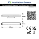 LED Magnetic USB Rechargeable Under Cabinet Night Lights With Touch Sensor Cool White RNL03