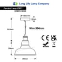 Modern Retro Ceiling Clear Glass Pendant Lamp H3021