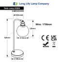 Modern Clear Glass Globe Table Lamp H3004