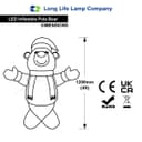 4ft LED Outdoor Inflatable Polar Bear Illuminated Plug In
