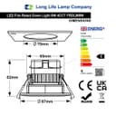 8W Fire Rated Downlights Dimmable White