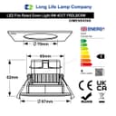 8W Fire Rated Downlights Dimmable Brushed Chrome 