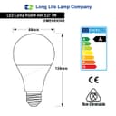 7w RGB LED Colour Changing Light Bulb Remote Control High Brightness Built in Memory E27
