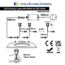 IP68 Outdoor LED Decking Lights 30mm Round Cool White 6500k 10 Kit DEC10CW