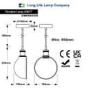 Industrial Vintage Brass Half Scone Pendant Light H3017