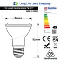 PAR20 7w Cool White 38 Degree  Beam