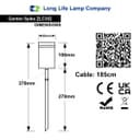 Garden Outdoor Spike Light Stainless Steel Clear Diffuser IP65 Ground Pathway Lighting 240v ZLC352