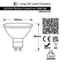 LED 63mm GU10 Dimmable Warm White 7w Frosted Cover 240v