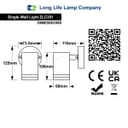 Single Outdoor Wall Light Stainless Steel ZLC351 Garden Light 