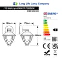 Modern 12W Black LED Outdoor Wall Light Cool White ZLC358BCW Garden Light 