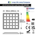 40w LED Panel 600 X 600 Recessed Ceiling Light 6500K 25 Sections Modular Replacement 25SP40W